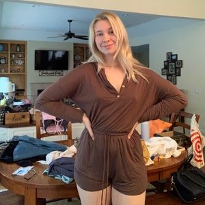 Little brown romper size medium SO COMFY